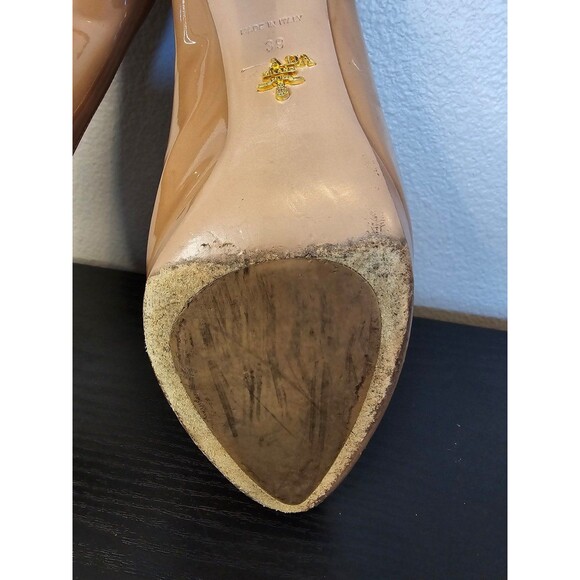 PRADA vintage tan heels women's size 39 - Picture 10 of 12